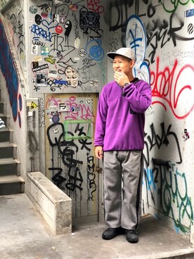 「MANASTASH」｜「アイテム（その他アウター）」を使った、ウルフサイキさん（メンズ・167cm）の秋コーディネート