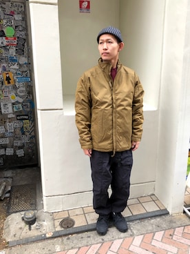 「焚き火」｜ウルフサイキさん（メンズ・167cm）の冬コーディネート