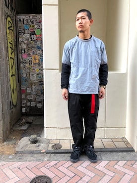 「TOPO DESIGNS（トポデザインズ）のアイテム」を使った、ウルフサイキさん（メンズ・167cm）の冬コーディネート