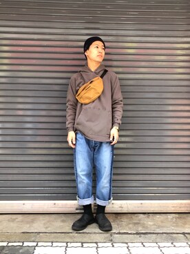 「POTER CLASIC」｜ウルフサイキさん（メンズ・167cm）の春コーディネート