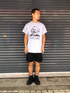 「COMMON EDUCATION（コモンエデュケーション）のアイテム」を使った、ウルフサイキさん（メンズ・168cm）の夏コーディネート