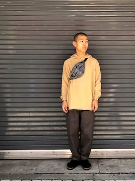 「Gramicci（グラミチ）のアイテム（パーカー）」を使った、ウルフサイキさん（メンズ・167cm）の秋コーディネート