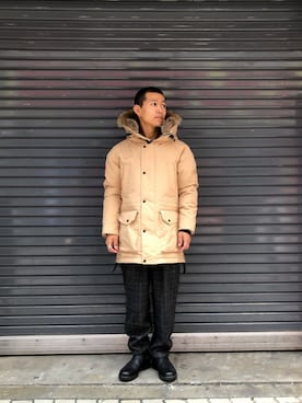 「Blundstone（ブランドストーン）のBlundstone/ブランドストーン　ｻｲﾄﾞｺﾞｱﾌﾞｰﾂ Men's（ブーツ）」を使った、ウルフサイキさん（メンズ・167cm）の秋コーディネート