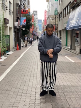 「Urvin」｜「アイテム（ブルゾン）」を使った、ウルフサイキさん（メンズ・167cm）の秋コーディネート
