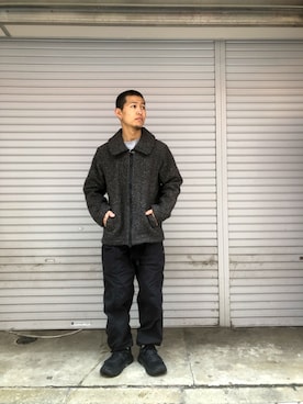 「ボヘミアンズ」｜「アイテム（ジャケット/アウター）」を使った、ウルフサイキさん（メンズ・167cm）の冬コーディネート