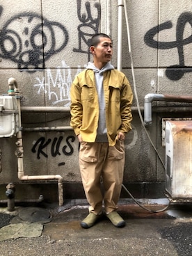 「ザノースフェイス」｜「アイテム（ブルゾン）」を使った、ウルフサイキさん（メンズ・167cm）の冬コーディネート