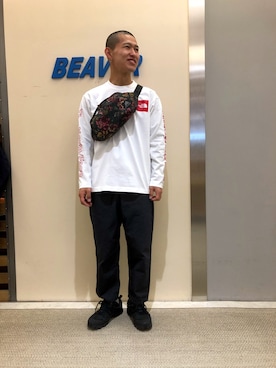 「ザノースフェイス」｜ウルフサイキさん（メンズ・167cm）の春コーディネート