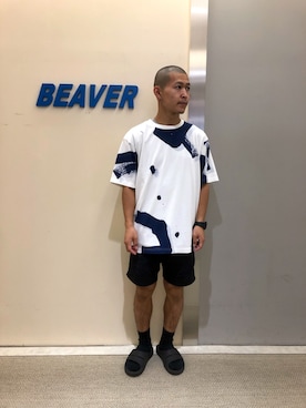 「ボヘミアンズ」｜「アイテム（Tシャツ/カットソー）」を使った、ウルフサイキさん（メンズ・167cm）の夏コーディネート