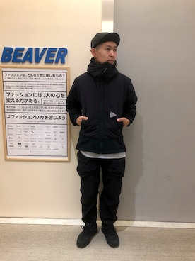 「inov-8（イノヴェイト）のアイテム（シューズ）」を使った、ウルフサイキさん（メンズ・167cm）の秋コーディネート