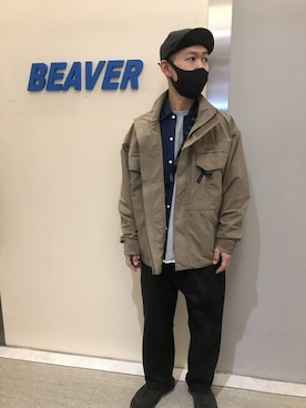 「WILD THINGS（ワイルドシングス）のアイテム（ブルゾン）」を使った、ウルフサイキさん（メンズ・167cm）の冬コーディネート