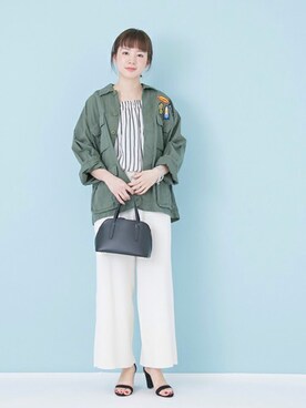 「ROTHCO（ロスコ）のアイテム（ブルゾン）」を使った、airiさん（レディース・160cm）の春コーディネート