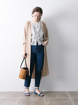 「春コート」｜airiさん（レディース・160cm）の冬コーディネート