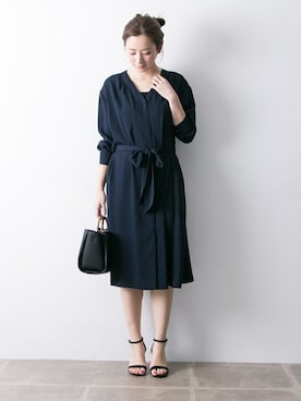 3wayベルト付ワンピースを使った人気ファッションコーディネート Wear