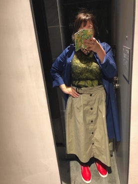 「Buffalo Bobs（バッファローボブズ）のアイテム（スリッポン）」を使った、chiccaさん（レディース・163cm）の春コーディネート