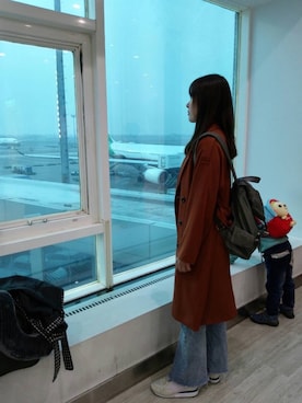 「A（エィス）のアイテム（トレンチコート）」を使った、DING DINGさん（レディース・164cm）の夏コーディネート