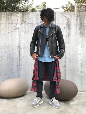 「PHENOMENON」｜「アイテム（ジャケット/アウター）」を使った、流さん（メンズ・171cm）の秋コーディネート