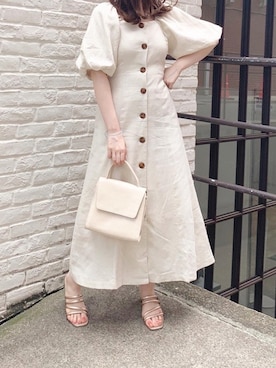 「バルーン袖」｜「アイテム（その他）」を使った、maikoさん（レディース・158cm）の夏コーディネート