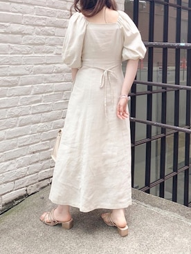 「バルーン袖」｜「アイテム（その他）」を使った、maikoさん（レディース・158cm）の夏コーディネート