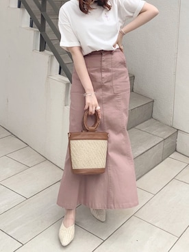 「半袖」｜「アイテム（その他）」を使った、maikoさん（レディース・158cm）の春コーディネート