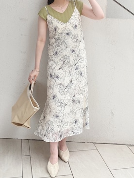 「ノースリーブニット」｜「アイテム（その他）」を使った、maikoさん（レディース・158cm）の夏コーディネート