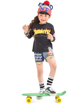 「JAM（ジャム）のアイテム（帽子）」を使った、storiesさん（キッズ・110cm）の夏コーディネート
