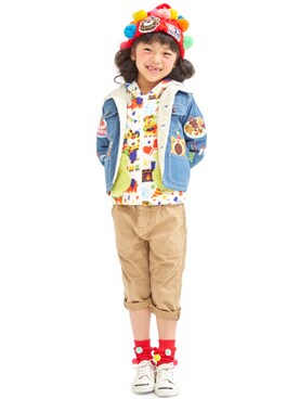 「JAM（ジャム）のアイテム（その他アウター）」を使った、storiesさん（キッズ・110cm）の秋コーディネート