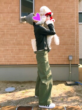 「PLST（プラステ）のアイテム（帽子）」を使った、juntanさん（レディース・154cm）の冬コーディネート