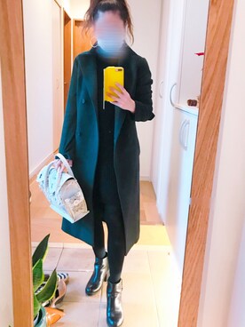 「COMME CA DU MODE（コムサデモード）のアイテム（その他アウター）」を使った、juntanさん（レディース・154cm）の冬コーディネート
