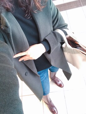 「COMME CA DU MODE（コムサデモード）のアイテム（その他アウター）」を使った、juntanさん（レディース・154cm）の冬コーディネート