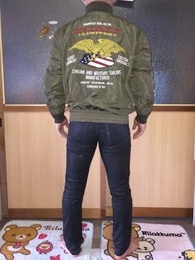 「アイテム（MA-1）」を使った、ゆずりんさん（メンズ・167cm・40代）の秋コーディネート