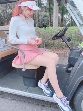 「ゴルフコーデ」｜「アイテム（アクセサリー）」を使った、kanakoさん（レディース・170cm）の春コーディネート