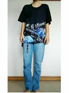 「ScoLar Party（スカラーパーティー）のアイテム」を使った、さきさん（レディース・163cm）の夏コーディネート