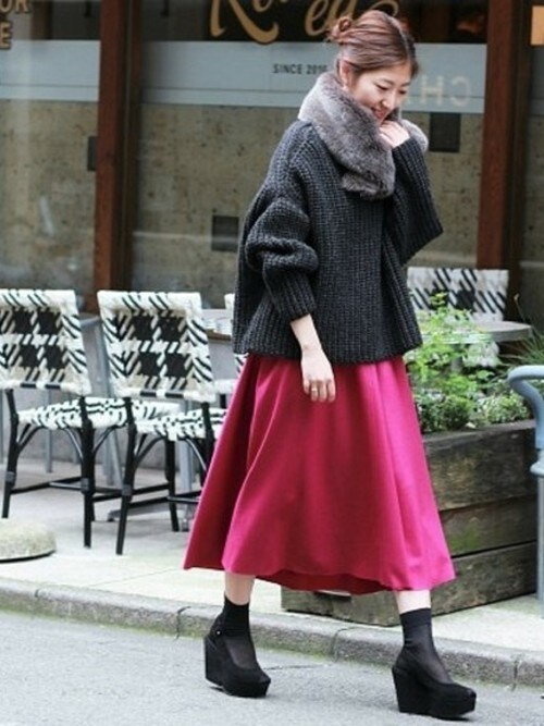 ハード圧縮フレアスカート 40 完売品 