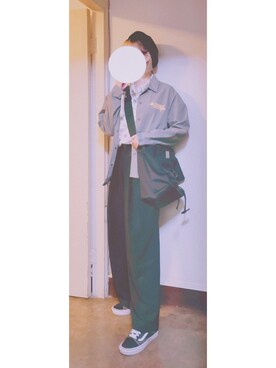 「工装」｜「アイテム（ジャケット/アウター）」を使った、KouYouさん（レディース・168cm）の春コーディネート