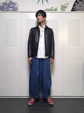 「TETE HOMME（テットオム）のアイテム（ジャケット/アウター）」を使った、シンシャンさん（メンズ・172cm）の春コーディネート
