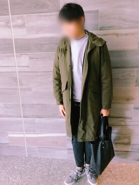 「BLACK LABEL CRESTBRIDGE（ブラックレーベル・クレストブリッジ）のアイテム（トートバッグ）」を使った、Piさん（メンズ・178cm）の秋コーディネート