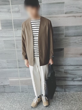 「BLACK LABEL CRESTBRIDGE（ブラックレーベル・クレストブリッジ）のアイテム（トートバッグ）」を使った、Piさん（メンズ・178cm）の春コーディネート