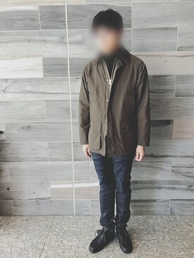 Barbour（バーブァー）の「Barbour/別注BEDALE SL ピーチスキン