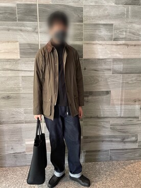 Barbour（バーブァー）の「Barbour/別注BEDALE SL ピーチスキン 
