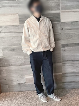 「THE NORTH FACE（ザノースフェイス）のアイテム（デニムパンツ）」を使った、Piさん（メンズ・178cm）の春コーディネート