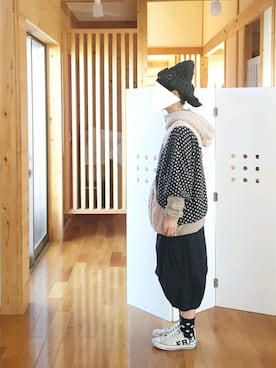 「FRAPBOIS」｜「アイテム（スラックス）」を使った、yoshiさん（レディース・158cm）の冬コーディネート