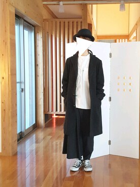 「FRAPBOIS」｜「アイテム（ステンカラーコート）」を使った、yoshiさん（レディース・158cm）の冬コーディネート