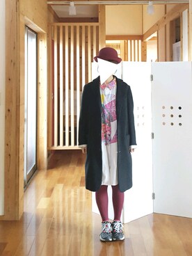 「FRAPBOIS」｜「アイテム（ステンカラーコート）」を使った、yoshiさん（レディース・158cm）の冬コーディネート