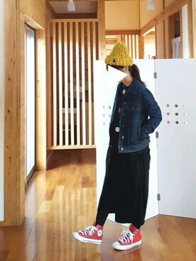 「FRAPBOIS」｜「アイテム（デニムジャケット）」を使った、yoshiさん（レディース・158cm）の冬コーディネート