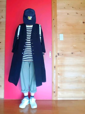 「FRAPBOIS」｜「アイテム（ステンカラーコート）」を使った、yoshiさん（レディース・158cm）の夏コーディネート
