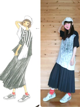 yoshiさん（レディース・158cm）の夏コーディネート