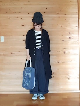 「FRAPBOIS」｜「アイテム（ステンカラーコート）」を使った、yoshiさん（レディース・158cm）の秋コーディネート