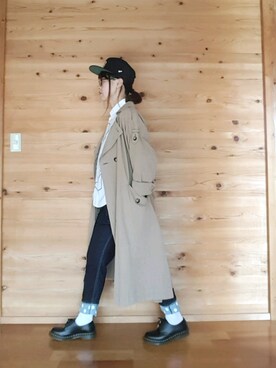 「FRAPBOIS」｜「アイテム（トレンチコート）」を使った、yoshiさん（レディース・158cm）の秋コーディネート