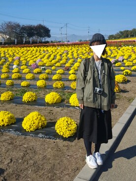 「FRAPBOIS」｜「アイテム（ミリタリージャケット）」を使った、yoshiさん（レディース・158cm）の秋コーディネート