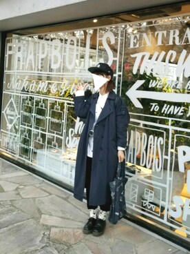 「FRAPBOIS」｜「アイテム（トレンチコート）」を使った、yoshiさん（レディース・158cm）の春コーディネート